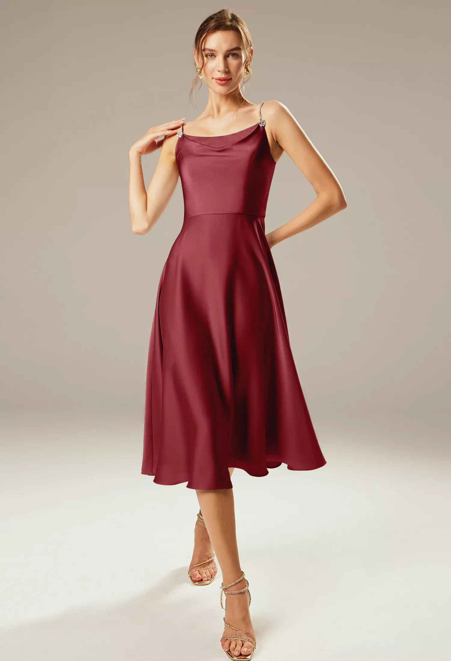 AW Marin Burgundy  Beach Wedding Guest Dresses